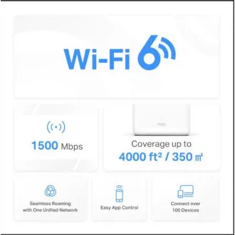 Router WiFi TP-Link Mercusys Halo H60X (pachet de 2) WiFi 6, AX1500, 3x GLAN2.4/5 GHz - Utilizat Router WiFi TP-Link Mercusys Halo H60X (pachet de 2) WiFi 6, AX1500, 3x GLAN2.4/5 GHz - Utilizat