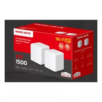 Router WiFi TP-Link Mercusys Halo H60X (pachet de 2) WiFi 6, AX1500, 3x GLAN2.4/5 GHz