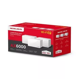 Router WiFi TP-Link Mercusys Halo H90X (pachet de 2) WiFi 6, AX6000, 1x 2.5GLAN, 2x GLAN Router WiFi TP-Link Mercusys Halo H90X (pachet de 2) WiFi 6, AX6000, 1x 2.5GLAN, 2x GLAN