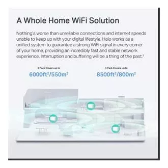 Router WiFi TP-Link Mercusys Halo H90X (pachet de 3) WiFi 6, AX6000, 1x 2.5GLAN, 2x GLAN