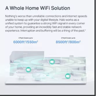 Router WiFi TP-Link Mercusys Halo H90X (pachet de 3) WiFi 6, AX6000, 1x 2.5GLAN, 2x GLAN
