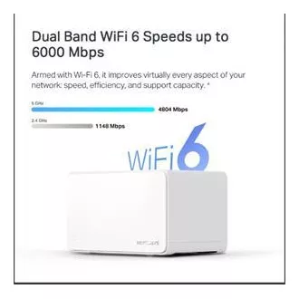 Router WiFi TP-Link Mercusys Halo H90X (pachet de 3) WiFi 6, AX6000, 1x 2.5GLAN, 2x GLAN