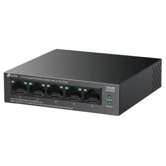 Comutator TP-Link LS105GP 1x GLAN, 4x GLAN cu PoE+, 65W