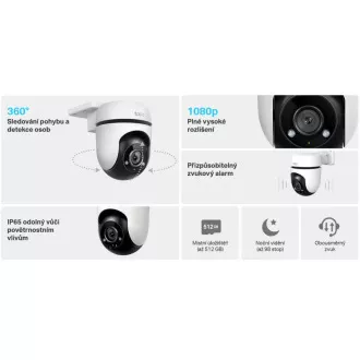 TP-Link Tapo C500 - Cameră WiFi de exterior PTZ dom, 2MP (1920x1080), ONVIF
