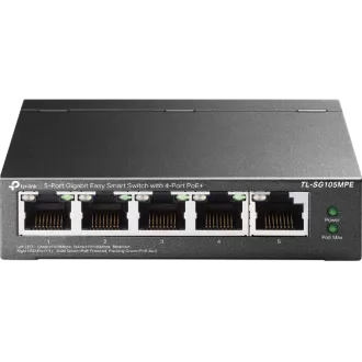 Comutator TP-Link TL-SG105MPE Easy Smart, 5x GLAN, 4x PoE+, 120W