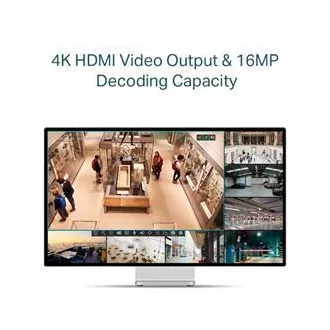 Dispozitiv de înregistrare TP-LINK VIGI NVR1104H-4P 4 canale, 4x Lan cu PoE, 2x USB