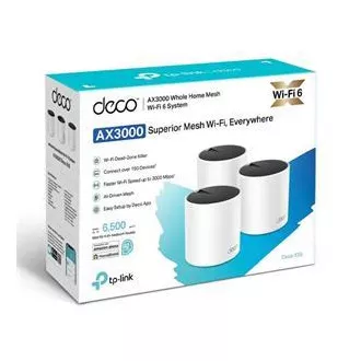 TP-Link Deco X55 (pachet de 3) - Sistem AX3000 Wi-Fi 6 Mesh pentru acoperirea întregii case - HomeShield - (pachet de 3) TP-Link Deco X55 (pachet de 3) - Sistem AX3000 Wi-Fi 6 Mesh pentru acoperirea întregii case - HomeShield - (pachet de 3)
