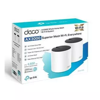 TP-Link Deco X55 (pachet de 2) - Sistem AX3000 Wi-Fi 6 Mesh pentru acoperirea întregii locuințe - HomeShield - (pachet de 2)