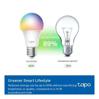 TP-Link Tapo L535E, bec LED color Smart Wi-Fi, 2500-6500K, E27