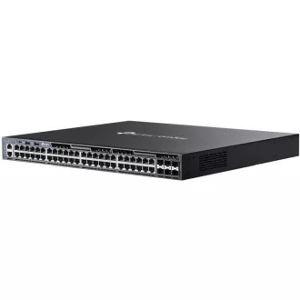 Switch TP-Link SG6654X Omada cu 48 porturi Gigabit stivuibil L3, 48 porturi Gigabit RJ45 și 6 sloturi SFP+ de 10 Gbps