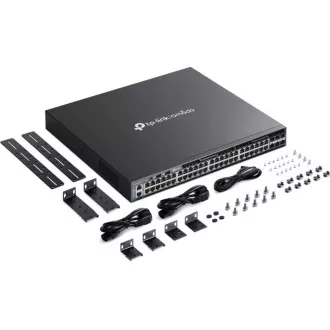 Switch TP-Link SG6654X Omada cu 48 porturi Gigabit stivuibil L3, 48 porturi Gigabit RJ45 și 6 sloturi SFP+ de 10 Gbps