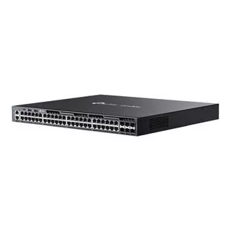 Switch TP-Link SG6654X Omada cu 48 porturi Gigabit stivuibil L3, 48 porturi Gigabit RJ45 și 6 sloturi SFP+ de 10 Gbps