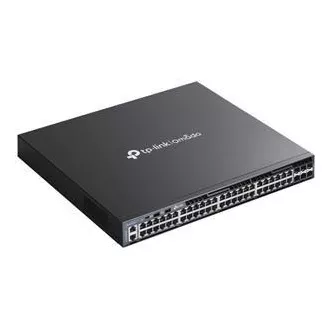 Switch TP-Link SG6654X Omada cu 48 porturi Gigabit stivuibil L3, 48 porturi Gigabit RJ45 și 6 sloturi SFP+ de 10 Gbps
