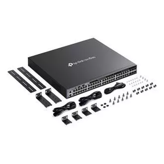 Switch TP-Link SG6654X Omada cu 48 porturi Gigabit stivuibil L3, 48 porturi Gigabit RJ45 și 6 sloturi SFP+ de 10 Gbps