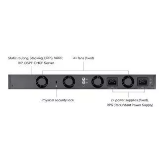 Switch TP-Link SG6654X Omada cu 48 porturi Gigabit stivuibil L3, 48 porturi Gigabit RJ45 și 6 sloturi SFP+ de 10 Gbps