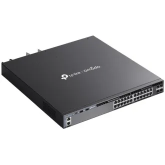 Switch TP-Link SG6428XHP Omada, 24 de porturi Gigabit RJ45, stivuibil, L3 PoE+, buget total PoE de 720 W