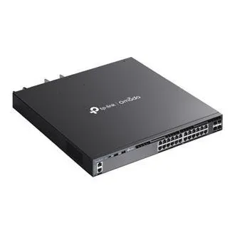 Switch TP-Link SG6428XHP Omada, 24 de porturi Gigabit RJ45, stivuibil, L3 PoE+, buget total PoE de 720 W