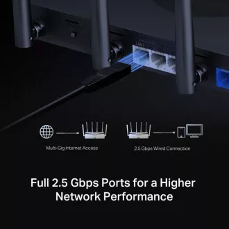 MERCUSYS MR47BE - Router Wi-Fi 7 tri-bandă BE9300, 2.5G WAN, 3x 2.5G LAN, EasyMesh