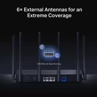 MERCUSYS MR47BE - Router Wi-Fi 7 tri-bandă BE9300, 2.5G WAN, 3x 2.5G LAN, EasyMesh