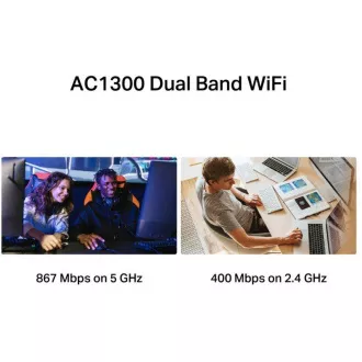 MERCUSYS MA30H - Adaptor USB fără fir cu bandă dublă AC1300 - Antenă, câștig ridicat