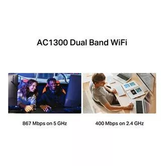 MERCUSYS MA30H - Adaptor USB fără fir cu bandă dublă AC1300 - Antenă, câștig ridicat