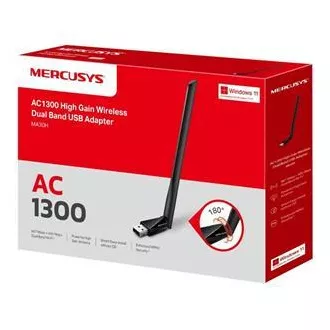 MERCUSYS MA30H - Adaptor USB fără fir cu bandă dublă AC1300 - Antenă, câștig ridicat