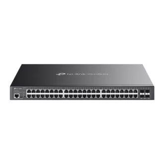 Switch gestionat TP-Link SG3452XMPP Omada cu 48 de porturi Gigabit și 4 porturi 10GE SFP+ L2+, cu 40 de porturi PoE+ și 8 porturi PoE++