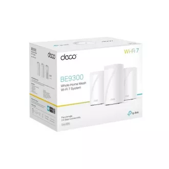 TP-Link Deco BE65 (pachet de 3) BE9300 Sistem WiFi Mesh 7 cu trei benzi pentru toată casa, 4x 2.5GLAN, USB, 2.4/5/6GHz, HomeShi