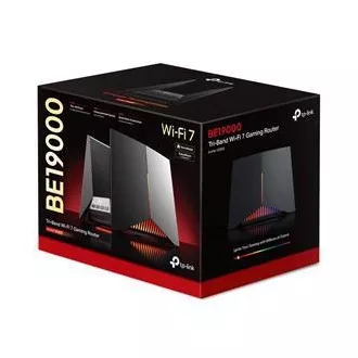 TP-Link Archer GE800 - BE19000, 1x10GLAN, 2x2.5GLAN, 4xLAN, 1x USB 3.0, router Wi-Fi 7 pentru jocuri tri-band, HomeShiel™, EasyMesh™
