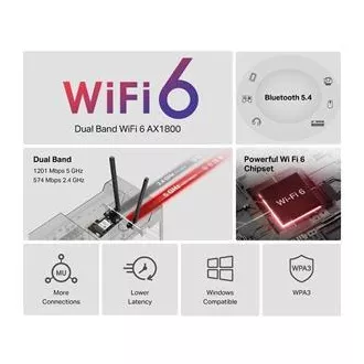 Mercusys MA70XE - Adaptor Wi-Fi 6 PCIe cu Bluetooth 5.4 AX1800