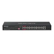 Switch rack Gigabit TP-Link Mercusys MS128GP cu 28 de porturi și 24 de porturi PoE+