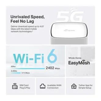 TP-Link Archer NX505 - Router wireless Gigabit 5G cu bandă duală TP-Link Archer NX505 - Router wireless Gigabit 5G cu bandă duală