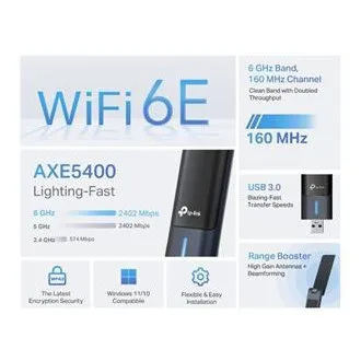 TP-Link Archer TBE400U Plus - Adaptor wireless USB Wi-Fi 7 cu antenă de mare câștig