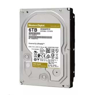 WD GOLD WD6004FRYZ 6TB SATA/ 6Gb/s 256MB cache 7200 rpm, CMR, Enterprise