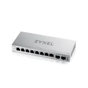 Zyxel GS1200-10 v3, Switch desktop cu 8 porturi Gigabit, 2 porturi SFP, gestionat web