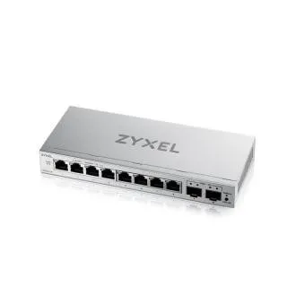 Zyxel GS1200-10 v3, Switch desktop cu 8 porturi Gigabit, 2 porturi SFP, gestionat web