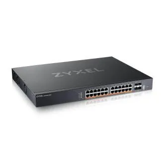 Zyxel XMG2230-28HP, Comutator de acces L3, 24x 2.5G AC:700W PoE, DC:1440W PoE, 4 x SFP+ Uplink, inclusiv 1 an NebulaFlex Pro