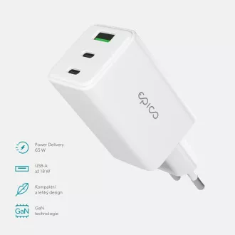 Adaptor de curent alternativ Epico UltraBoost GaN 65W EA65 - Alb