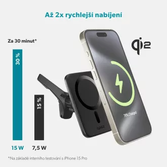 Încărcător auto ultrasubțire Epico Qi2 Mag+ - negru