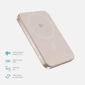 Baterie externă Epico Qi2 5000mAh Alu Mag+ EM51 - roz Baterie externă Epico Qi2 5000mAh Alu Mag+ EM51 - roz