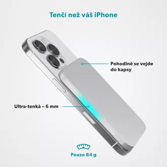 Epico 3000mAh Alu Mag+ PowerBank EM31 - argintiu