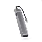 Hub Epico 6 în 1 Slim 8K cu conector USB-C - gri