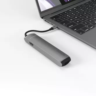 Hub Epico 6 în 1 Slim 8K cu conector USB-C - gri
