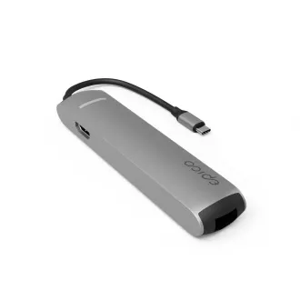 Hub Epico 6 în 1 Slim 8K cu conector USB-C - gri