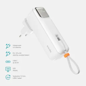 Baterie externă Epico 2 în 1 5000 mAh și adaptor ET30