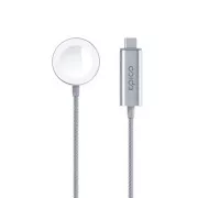 Încărcător Epico USB-C pentru Apple Watch 1.2m - argintiu