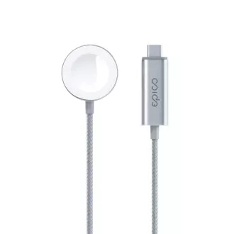 Încărcător Epico USB-C pentru Apple Watch 1.2m - argintiu