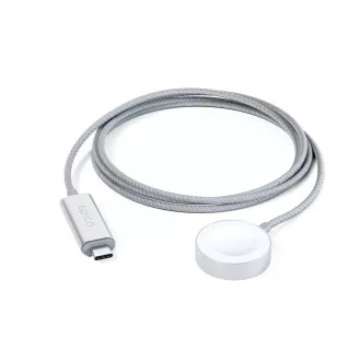 Încărcător Epico USB-C pentru Apple Watch 1.2m - argintiu