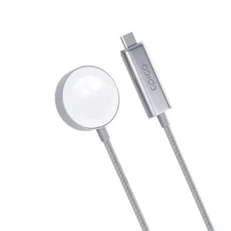 Încărcător Epico USB-C pentru Apple Watch 1.2m - argintiu