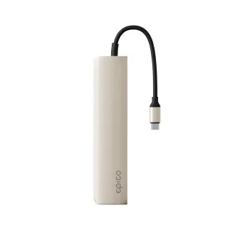Hub Epico 6-în-1 USB-C 8K din aluminiu - Alb